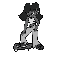 Cartoon Skate Sticker