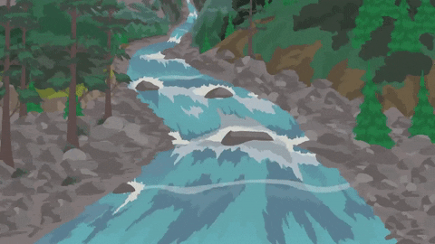 river falling GIF by South Park 
