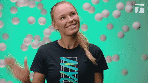 happy caroline wozniacki GIF by Tennis Channel