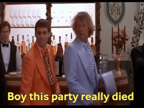bbennett108 giphygifmaker party pooper dumb dumber party really died GIF