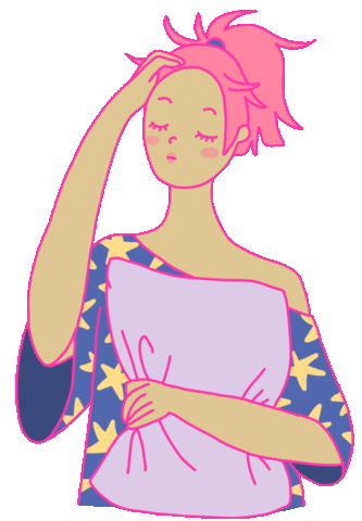 Tired Waking Up Sticker