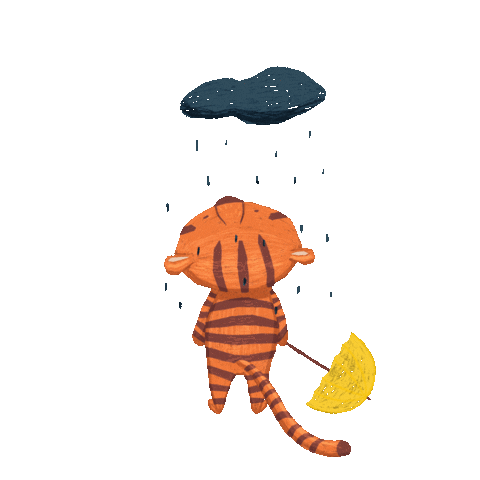 voroshi giphyupload rain tiger дождь Sticker