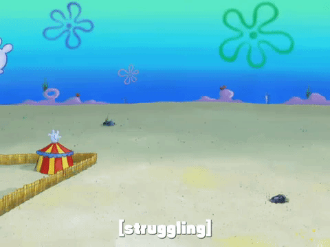 Struggling Season 8 GIF by SpongeBob SquarePants