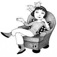 MaryEngelbreit chill relax content watching GIF