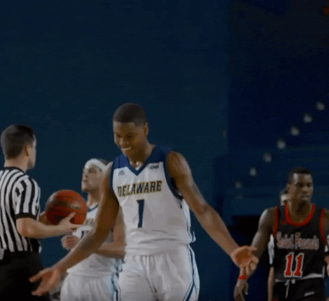 jumping lets go GIF by Delaware Blue Hens