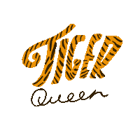 Tiger Lettering Sticker by Britt. Does. Design