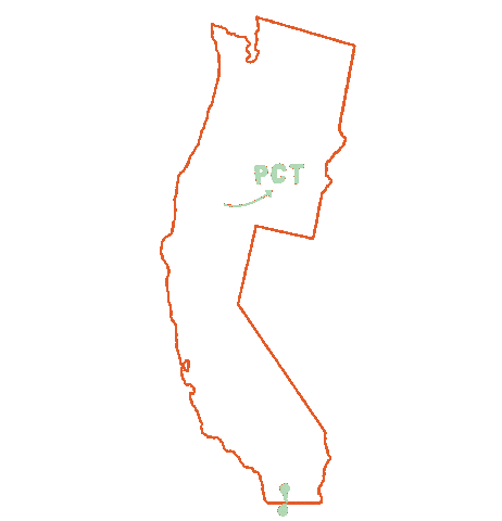 Pacific Crest Trail Illustration Sticker