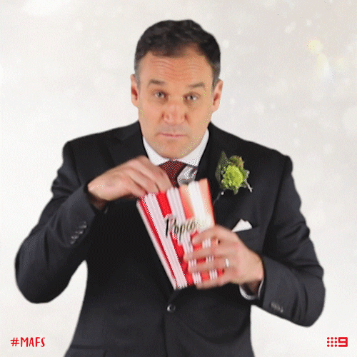 channel 9 popcorn GIF by Married At First Sight Australia