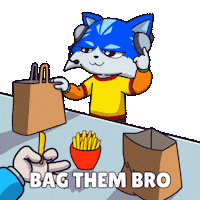 Working Fast Food Sticker by Toshithecat