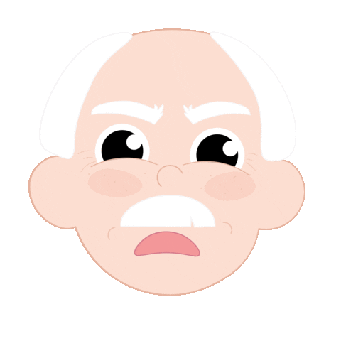 killiney-kopitiam angry annoyed anger frown Sticker