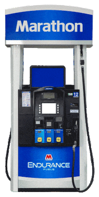 On Empty Pump Sticker by Marathon Fuel