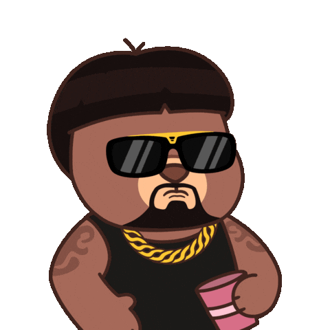 Clubbing Teddy Bear Sticker by BEARISH