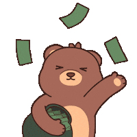Im Rich Teddy Bear Sticker by BEARISH