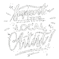 simkcustom artist support hand lettering local artist Sticker