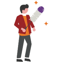 Reinigung Staubwedel Sticker by Minijob-Zentrale