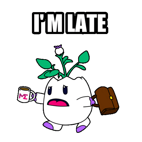 Running Late Be Right There Sticker by Magic Eden