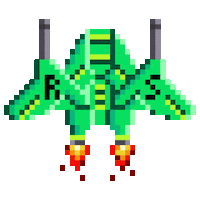 rippasippa pixel 8bit spaceship rippasippa Sticker