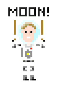 Moon Astronaut Sticker by CryptoWiener