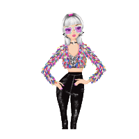yurikomendoza dog illustration glam sayumela Sticker