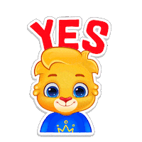 Happy Yes Yes Yes Sticker by Lucas and Friends by RV AppStudios