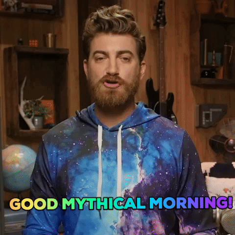 morning galaxy GIF by Rhett and Link