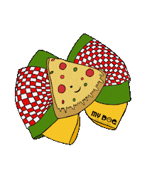 Pizza Bows Sticker by mydog