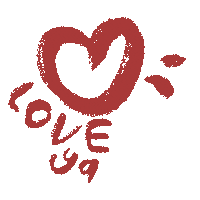 TheWhitePaperCo love heart love you love ya Sticker