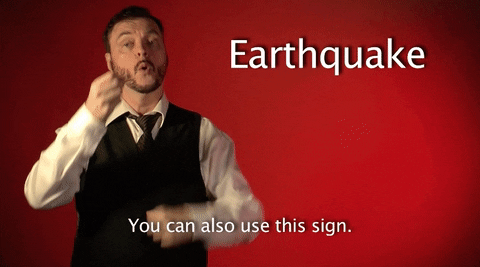 american sign language earthquake GIF by Sign with Robert