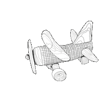 Tonky_Wonk plane sustainable eco toys Sticker