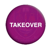 Takeover Uofg Sticker by University of Glasgow