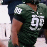 Happy Michigan Football GIF by Michigan State Athletics