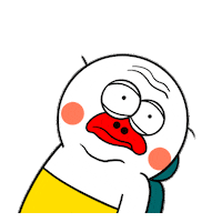 Disappointed Duck Sticker by kwaesam