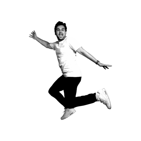 Happy Jump Sticker by Digital Noir