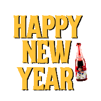 New Year Bottle Sticker by Ultra Records