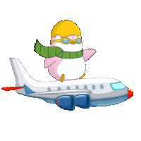 Flying Out Of Office Sticker by Pudgy Penguins