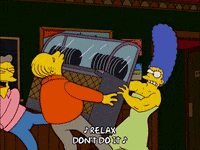 marge simpson fighting GIF