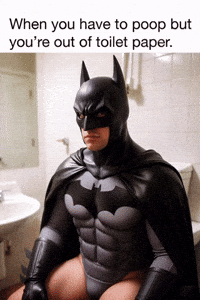 Batman Poop GIF