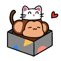 Cats Love Sticker by Chimpers