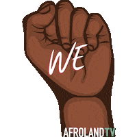 Black Power Fist Sticker by AfroLandTV