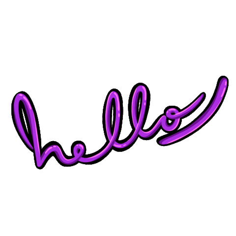 Neon Hello Sticker