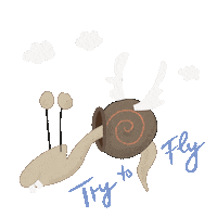 weidewiewiese fly sky courage snail Sticker