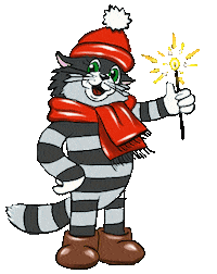 Merry Christmas Cat Sticker