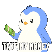 Give Credit Card Sticker by Pudgy Penguins