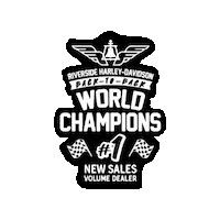 World Champions Riverside Sticker by Jet City Harley Davidson