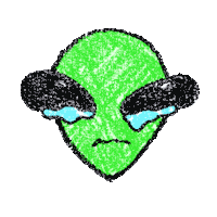 Sad Space Sticker by William Robin Conway