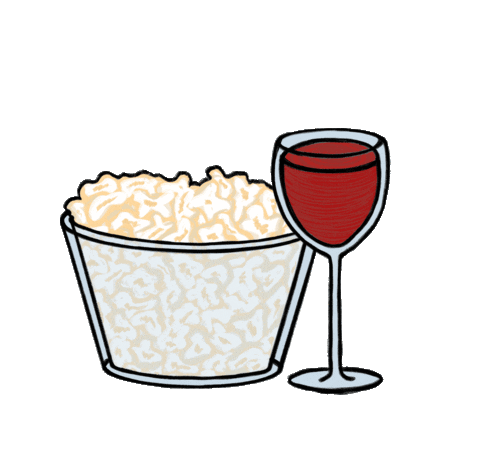 Scandal Wine And Popcorn Sticker by Shondaland