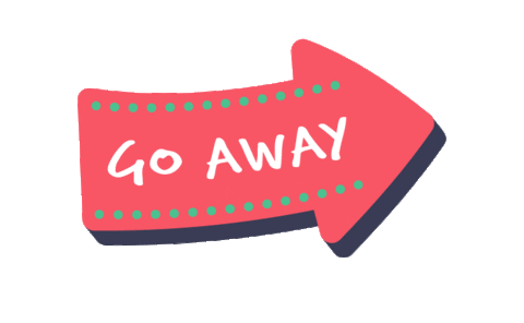 Go Away Sticker by Mybeautypedia