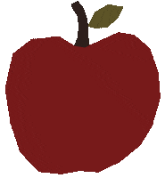 Snow White Apple Sticker by Louisa Taylor Studio