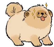 Happy Chow Chow Sticker by Sticky Brain Studios