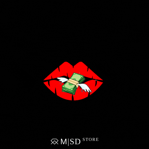 msdstore shopping red lips msd store flying money GIF